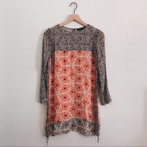 Zara Women Geometric Fringe Tunic Dress